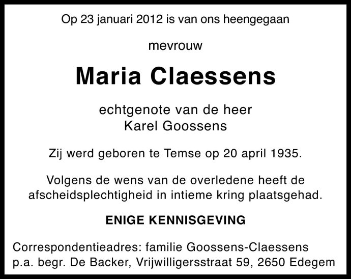 Maria Claessens