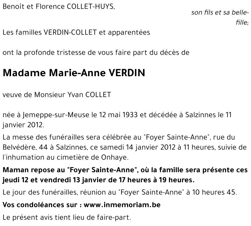 Marie-Anne VERDIN