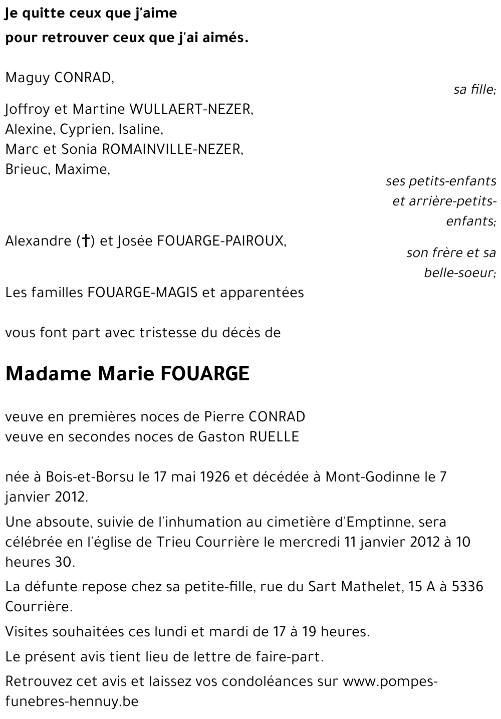 Marie FOUARGE