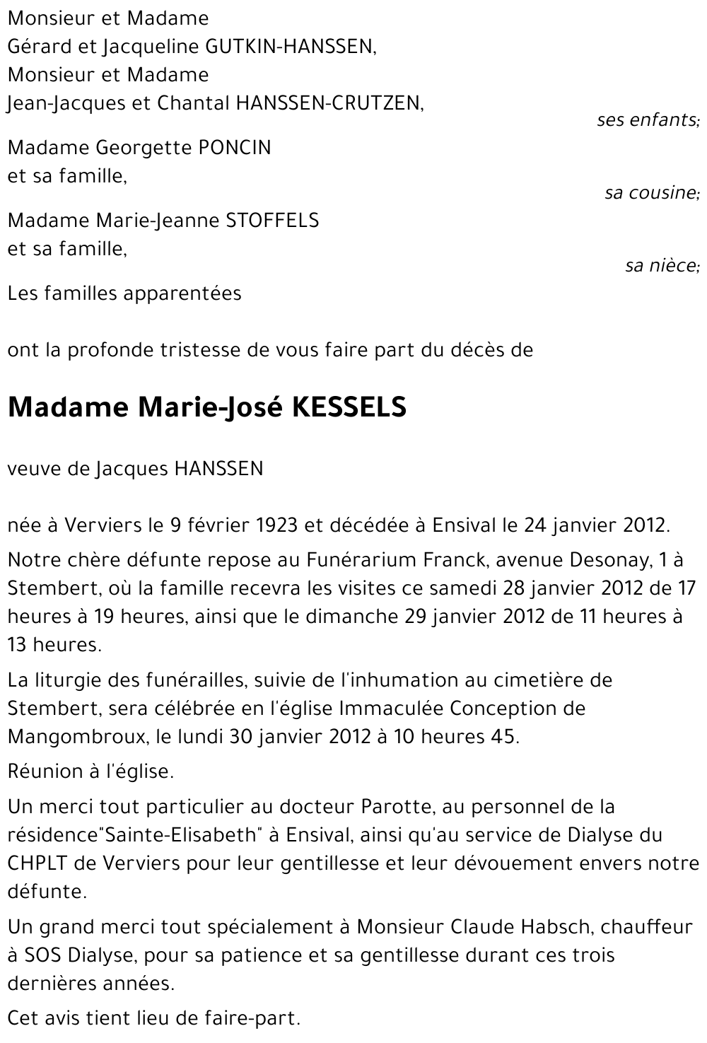 Marie-José KESSELS