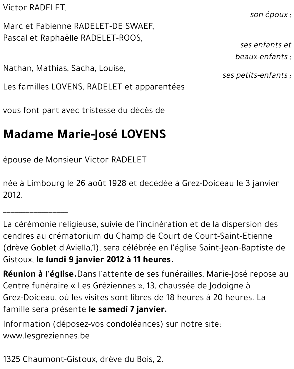 Marie-José LOVENS