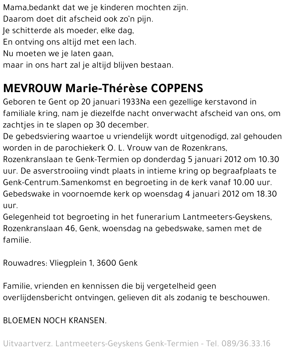 Marie-Thérèse Coppens