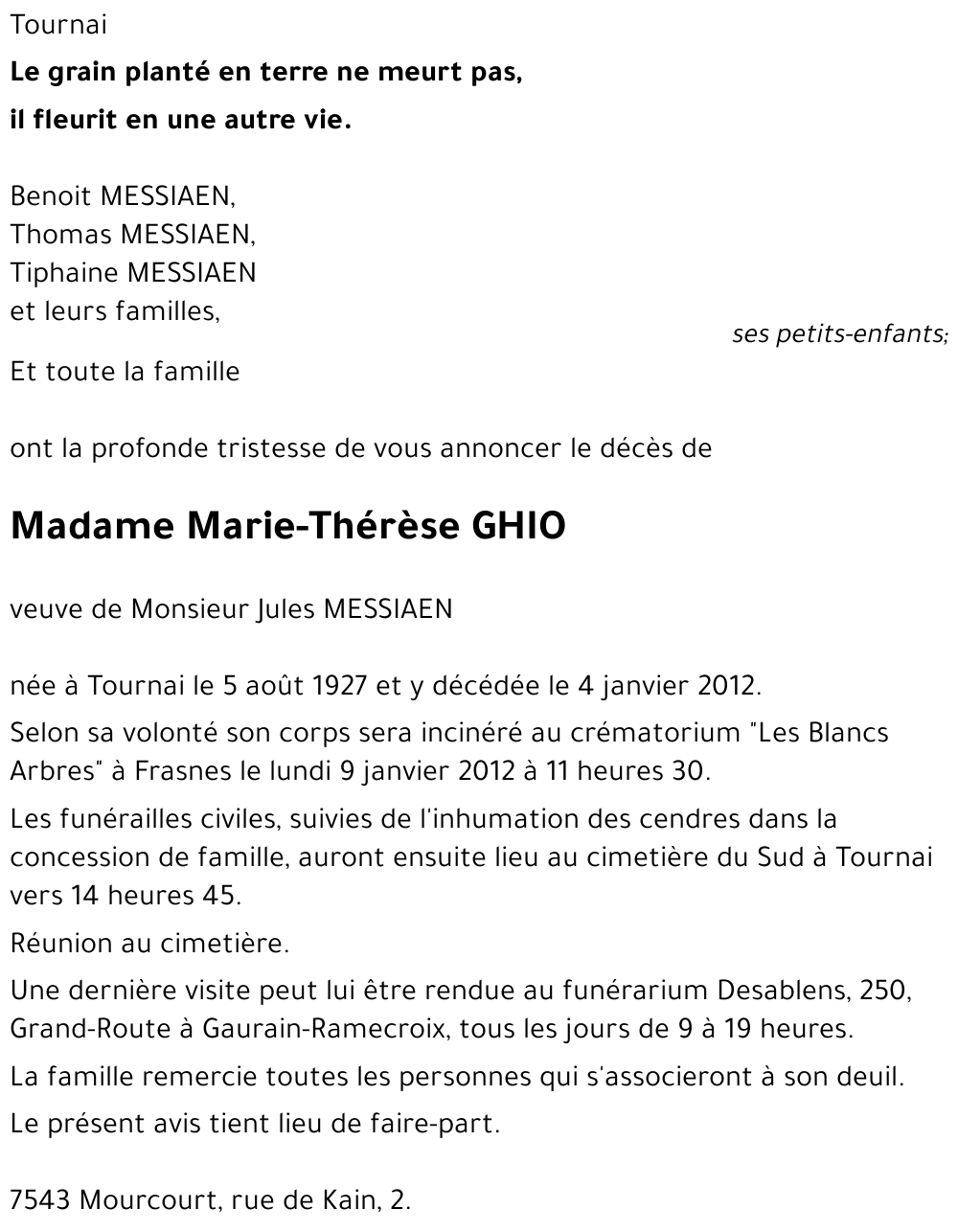 Marie-Thérèse GHIO