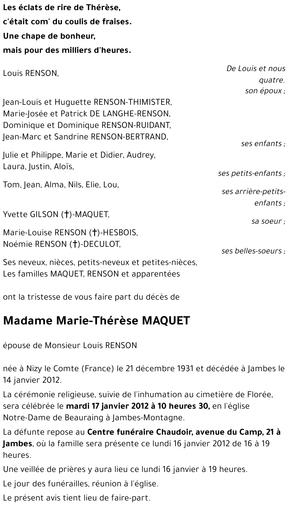 Marie-Thérèse MAQUET