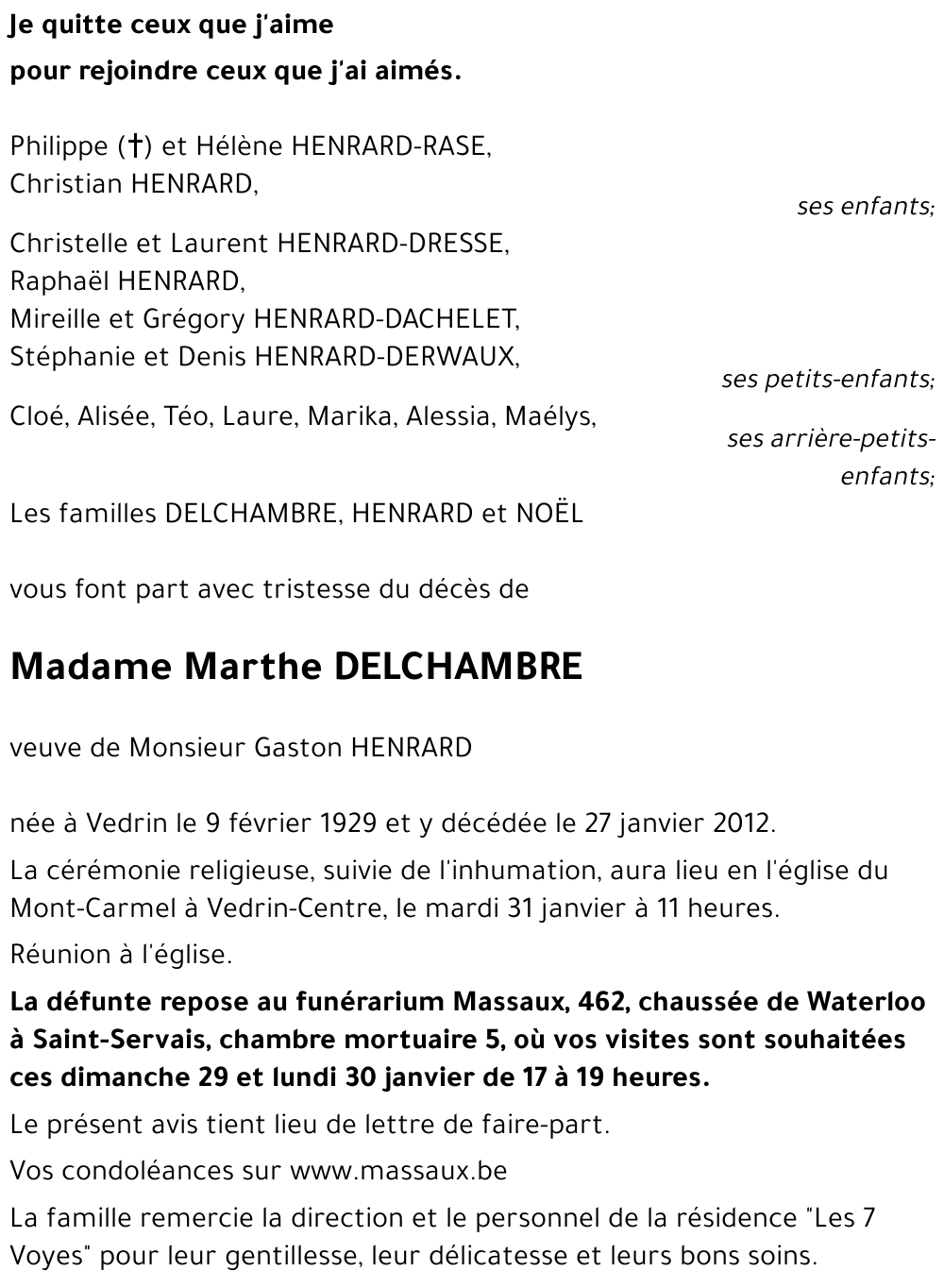 Marthe DELCHAMBRE