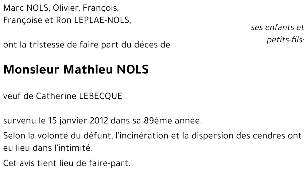 Mathieu NOLS