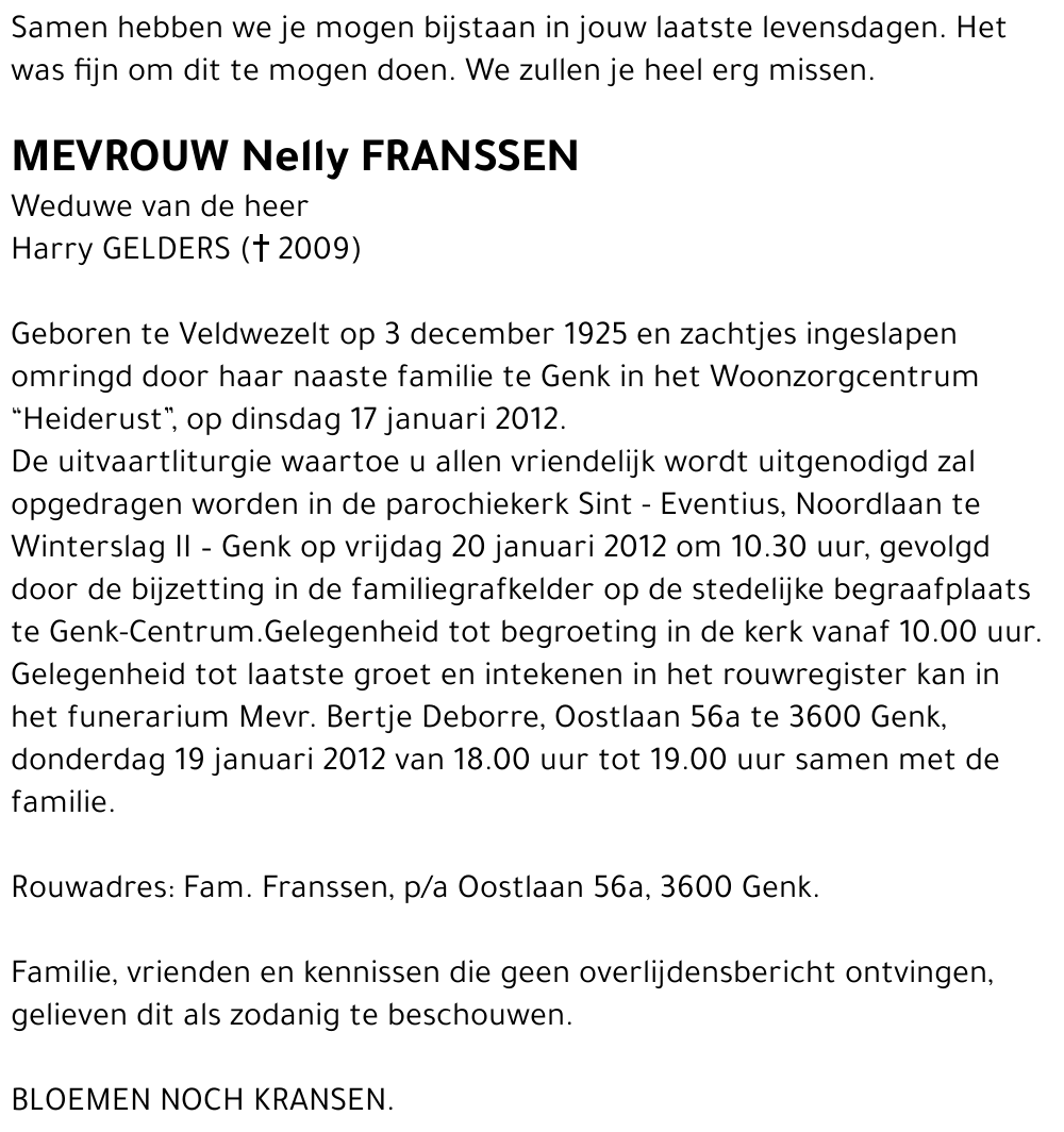 Nelly FRANSSEN