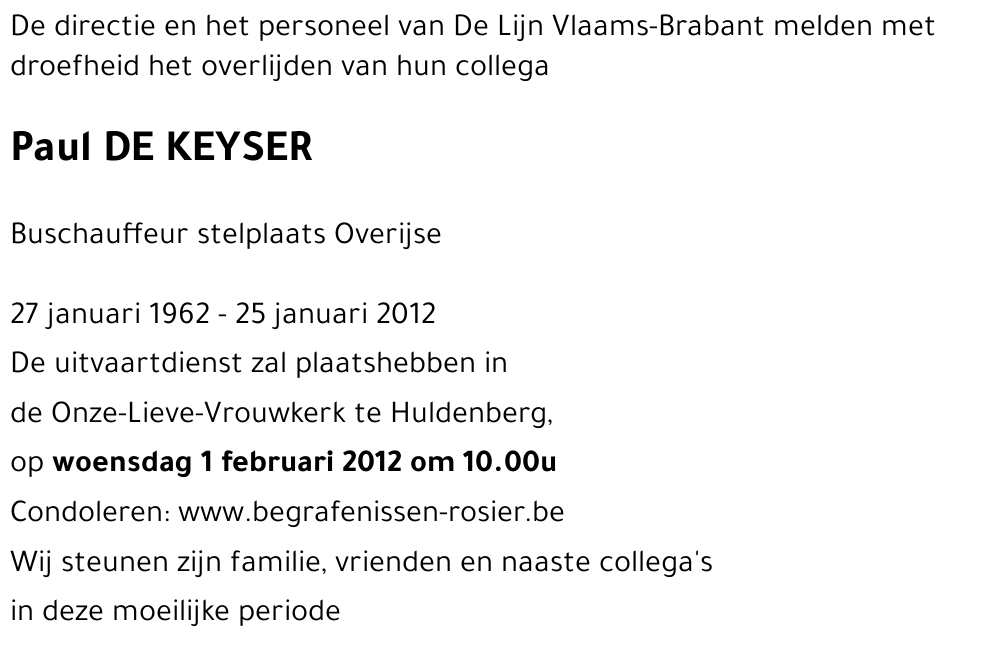 Paul DE KEYSER