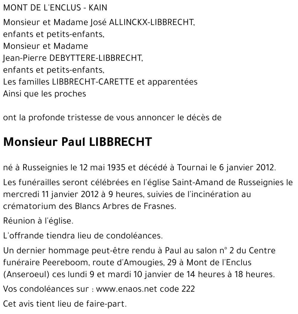 Paul LIBBRECHT