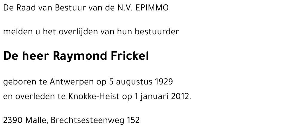 Raymond Frickel