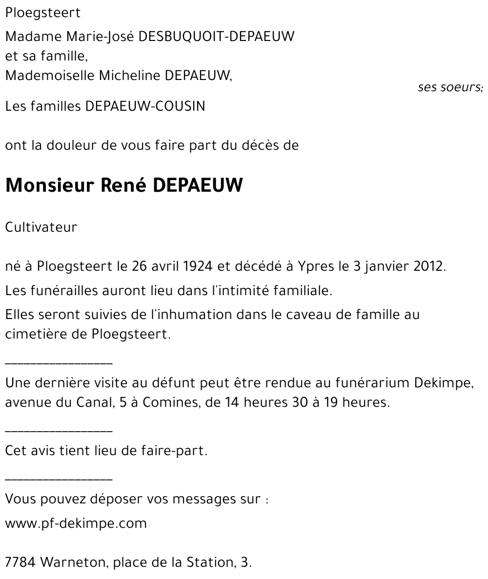 René DEPEAUW
