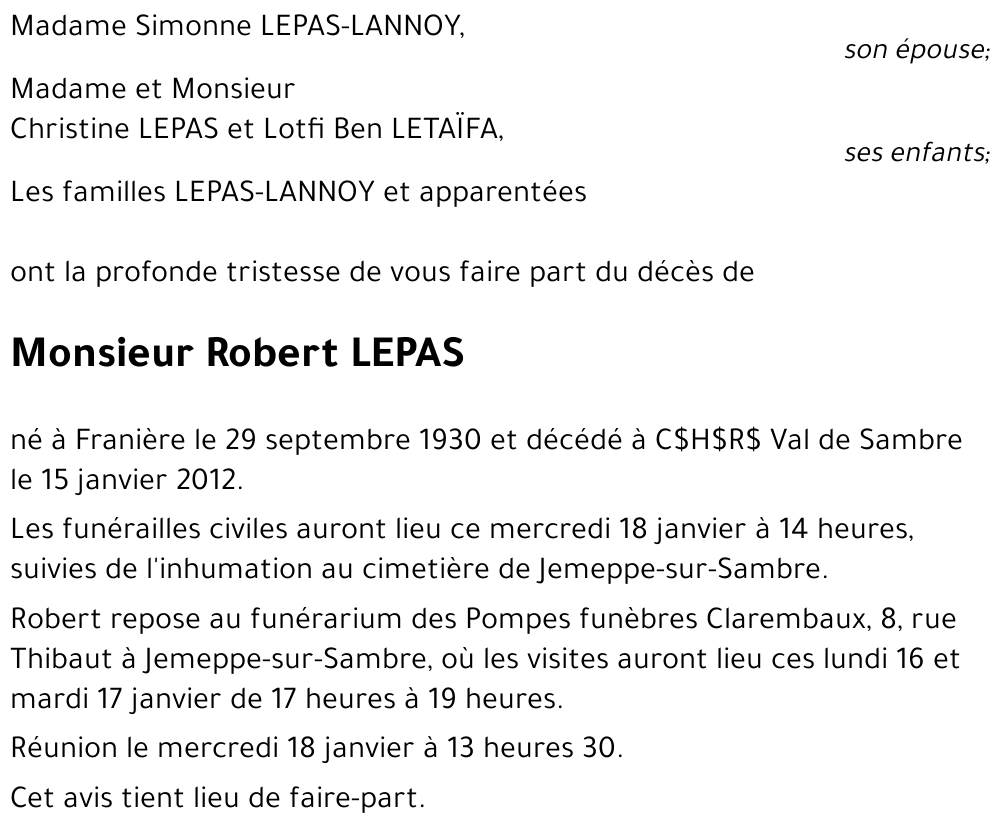 Robert LEPAS