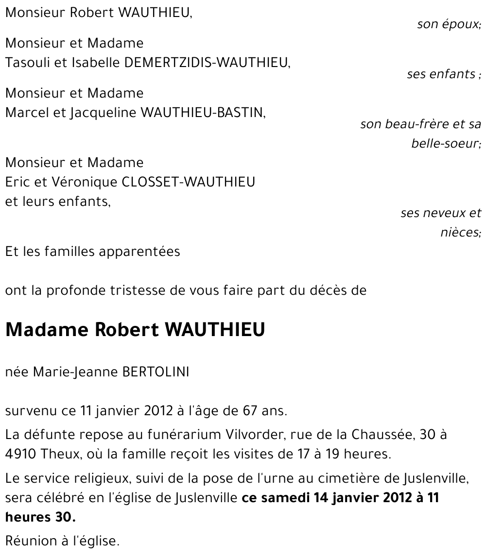 Robert WAUTHIEU