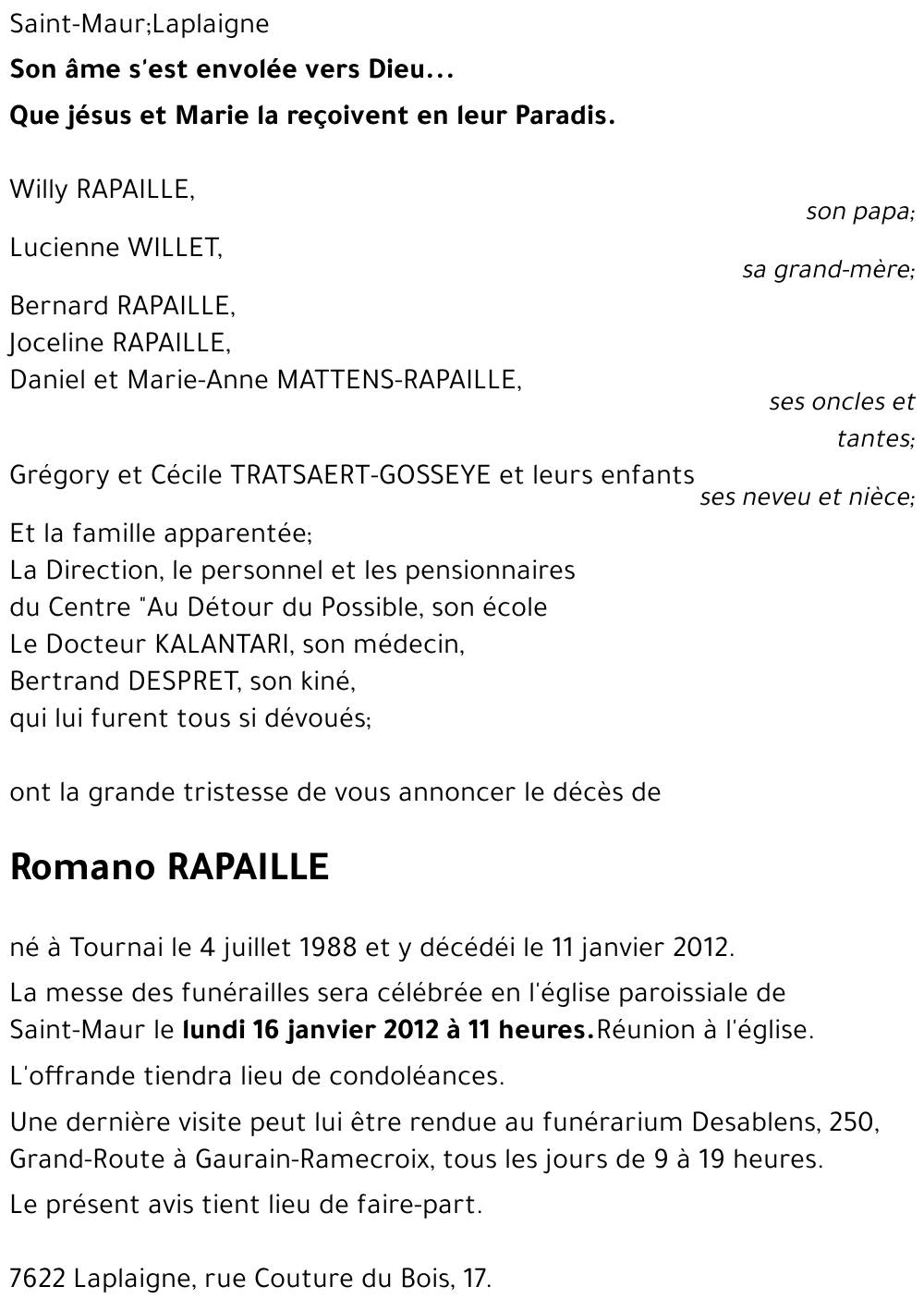 Romano RAPAILLE