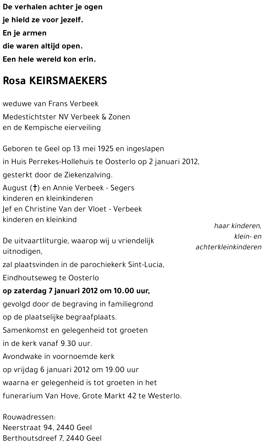 Rosa KEIRSMAEKERS