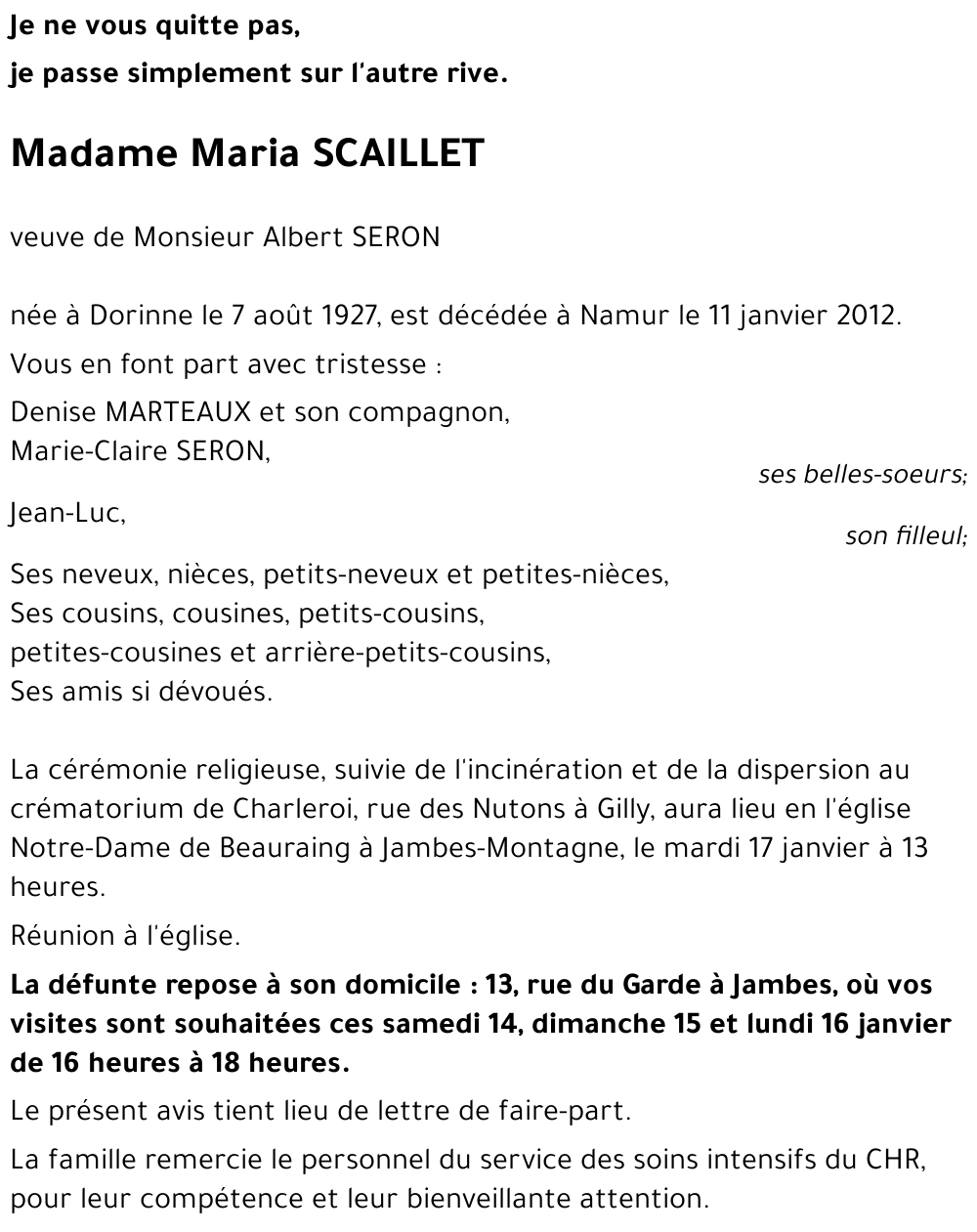 SCAILLET Maria