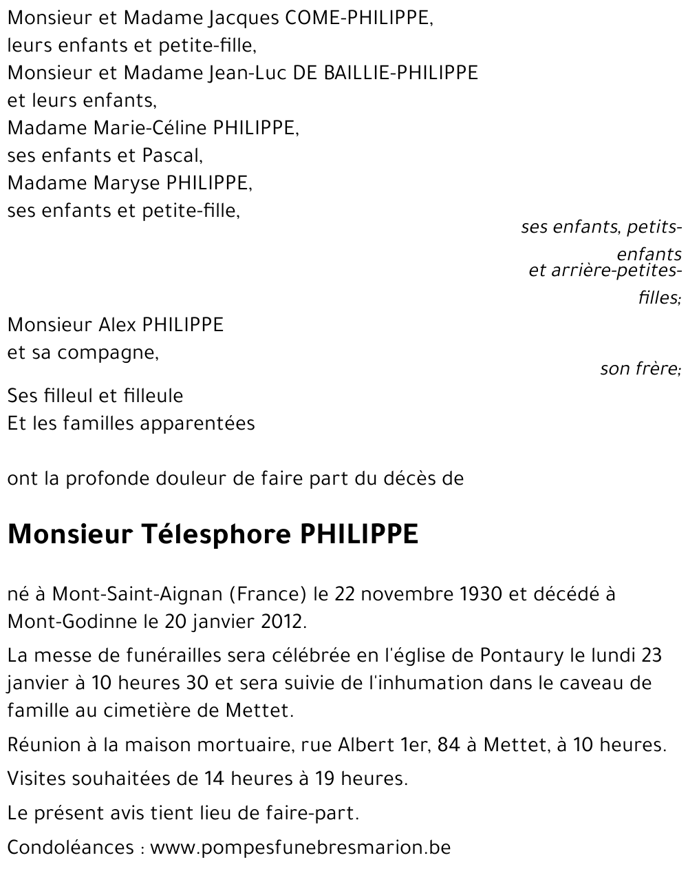 Télesphore PHILIPPE