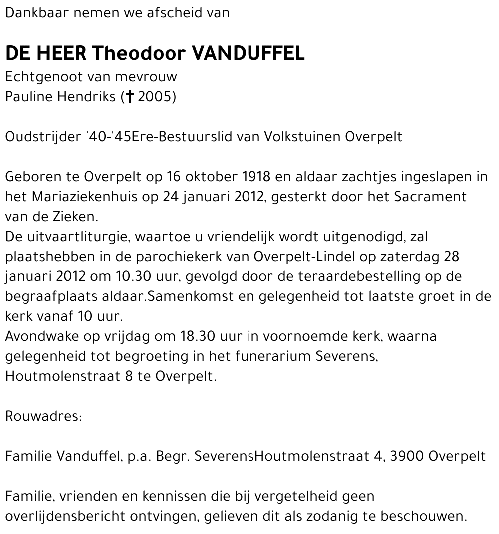 Theodoor Vanduffel