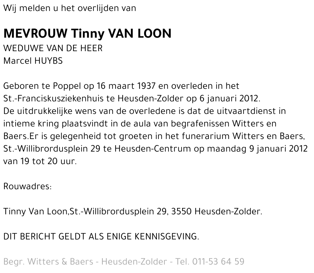 Tinny Van Loon