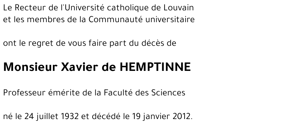 Xavier de Hemptinne