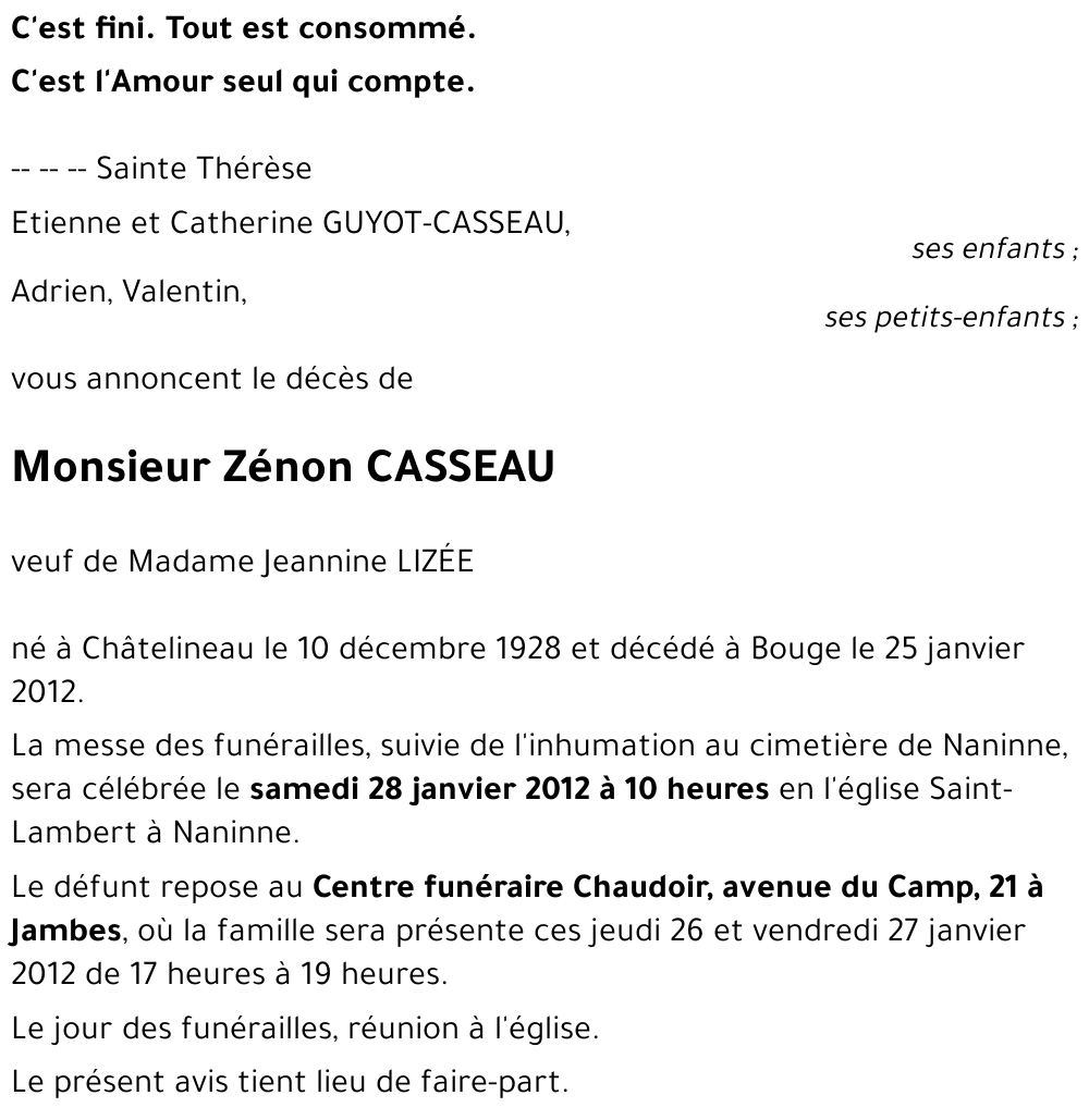 Zénon CASSEAU