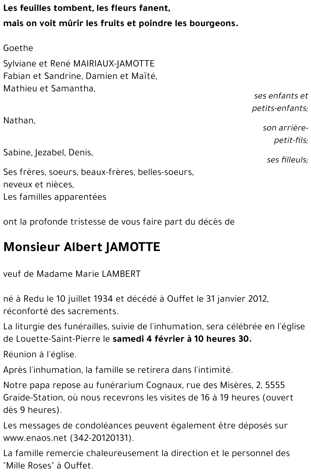 Albert JAMOTTE