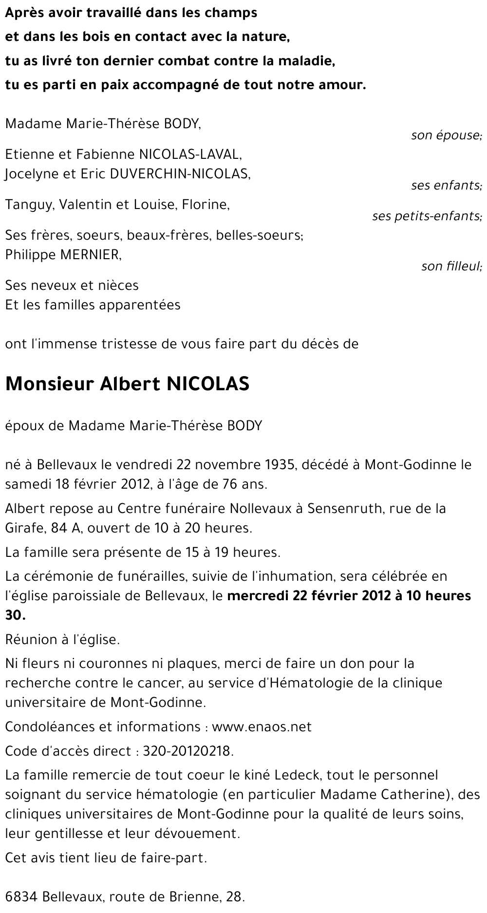 Albert NICOLAS