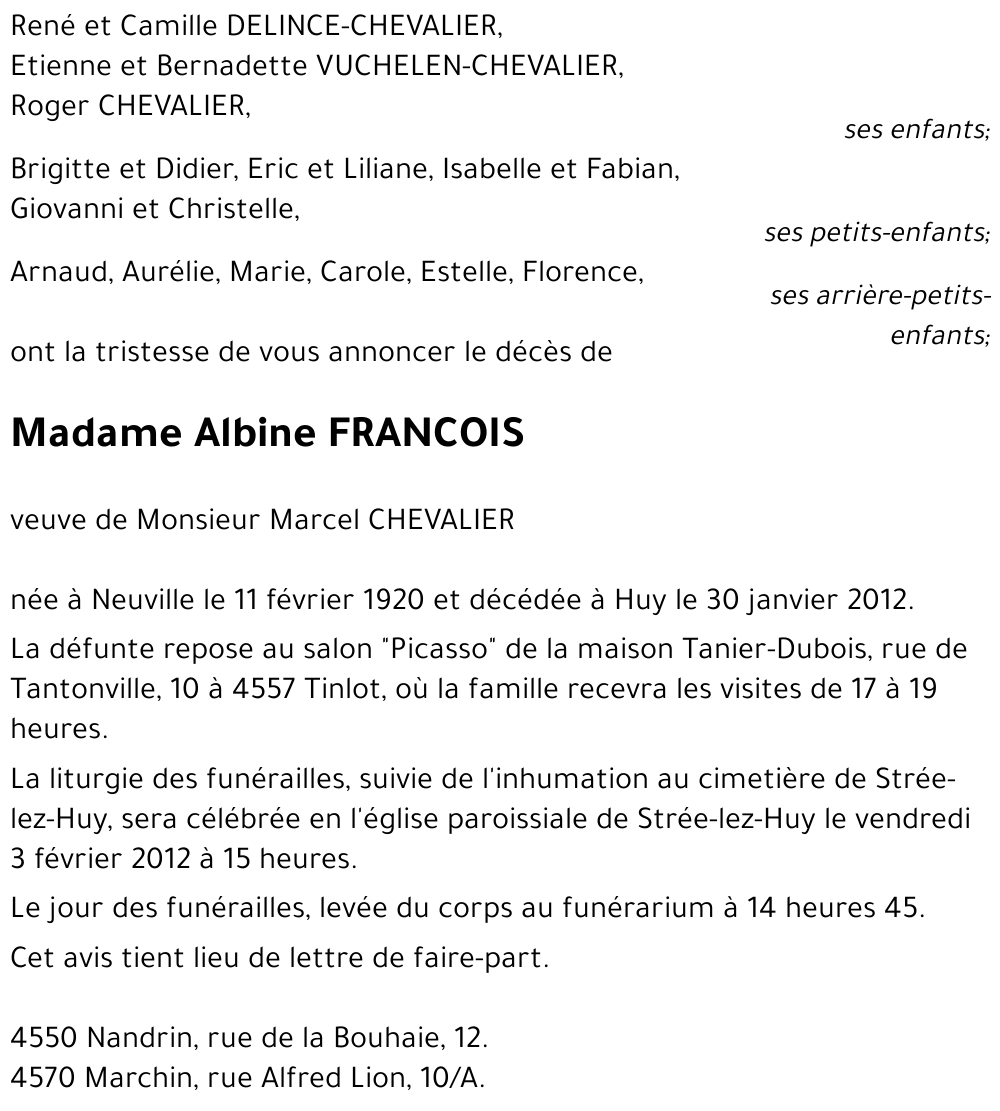 Albine FRANCOIS