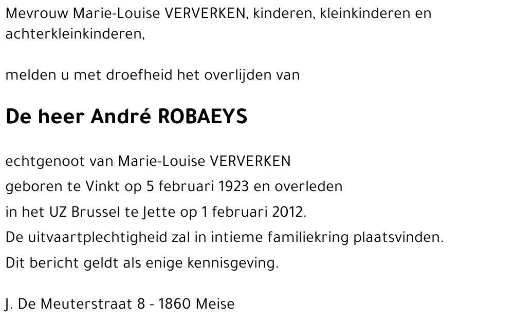 André ROBAEYS