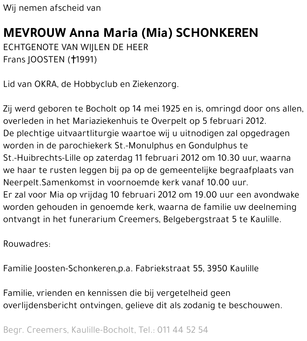 Anna Maria Schonkeren