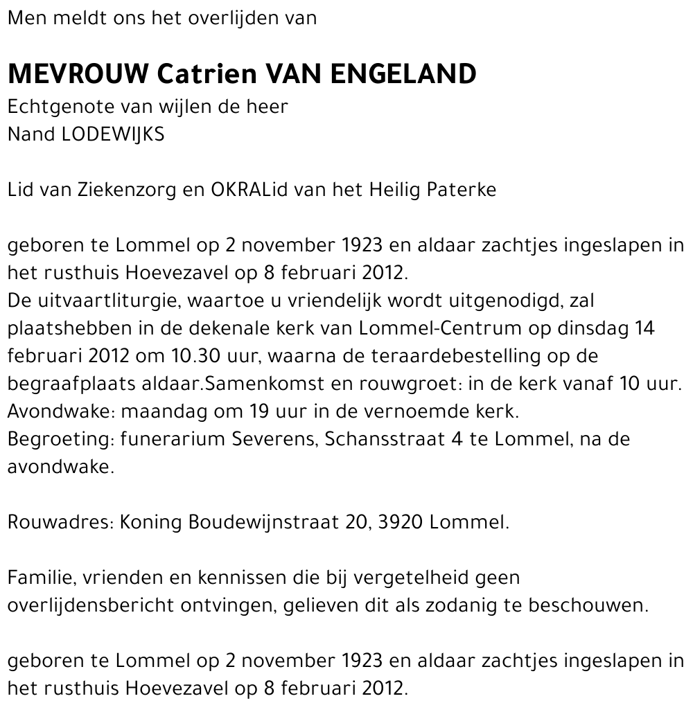 Catrien Van Engeland