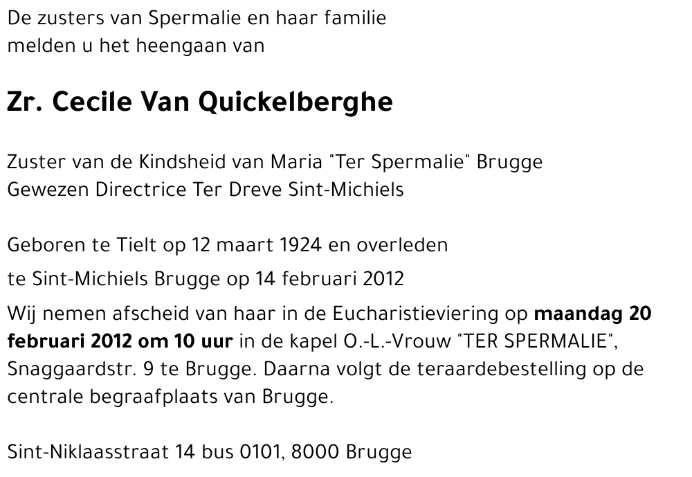 Cecile Van Quickelberghe