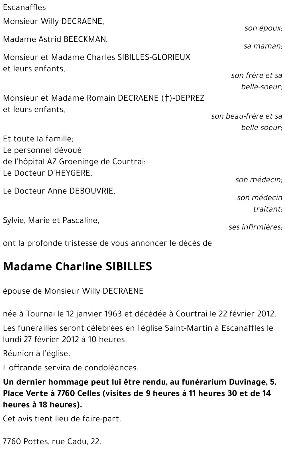 Charline SIBILLES