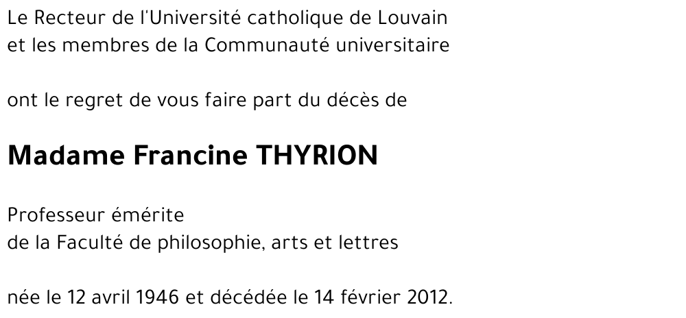 Francine THYRION