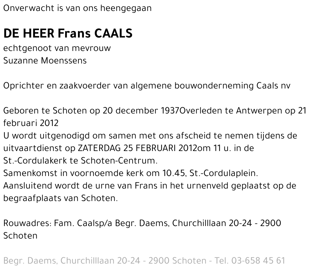 Frans Caals