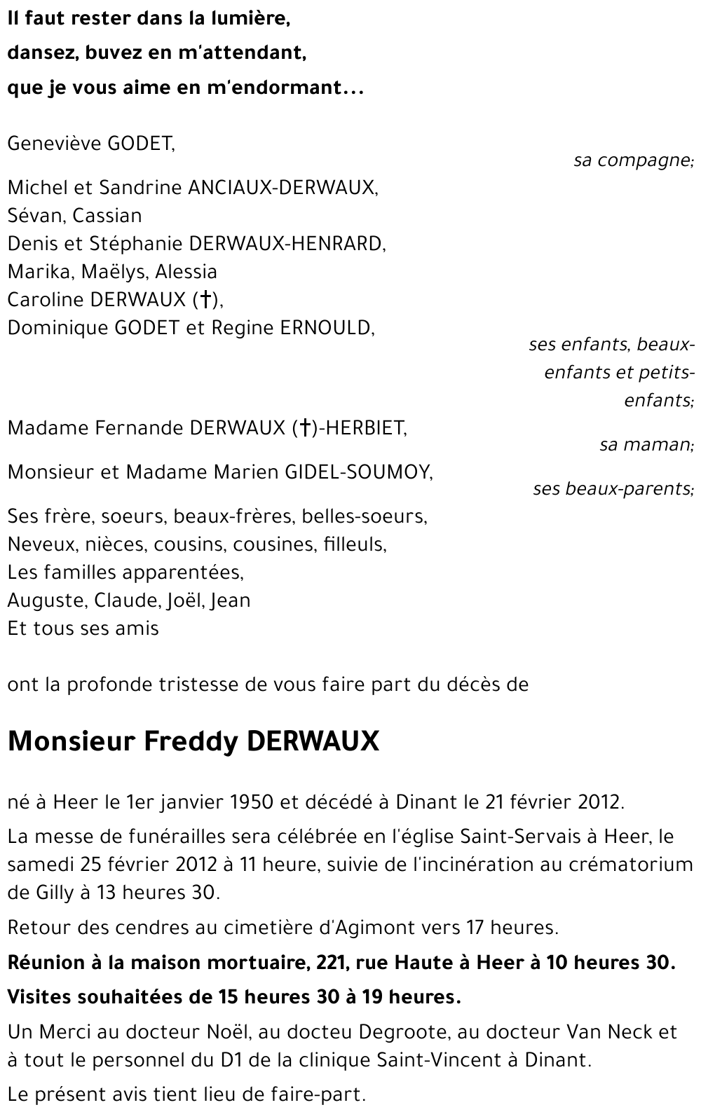 Freddy DERWAUX