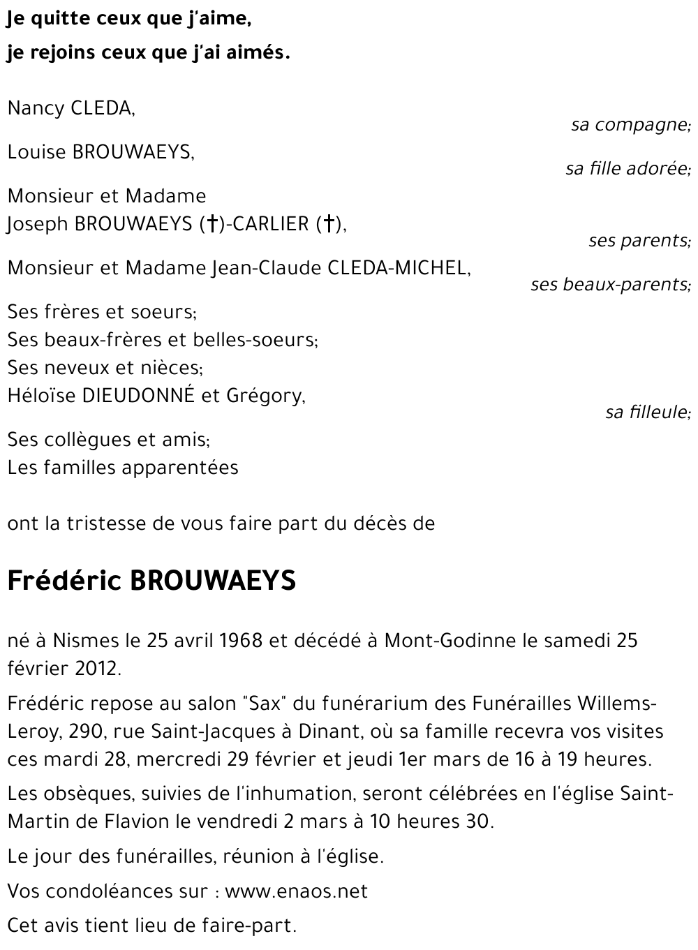 Frédéric BROUWAEYS