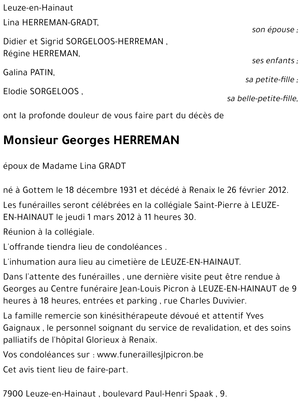 Georges HERREMAN