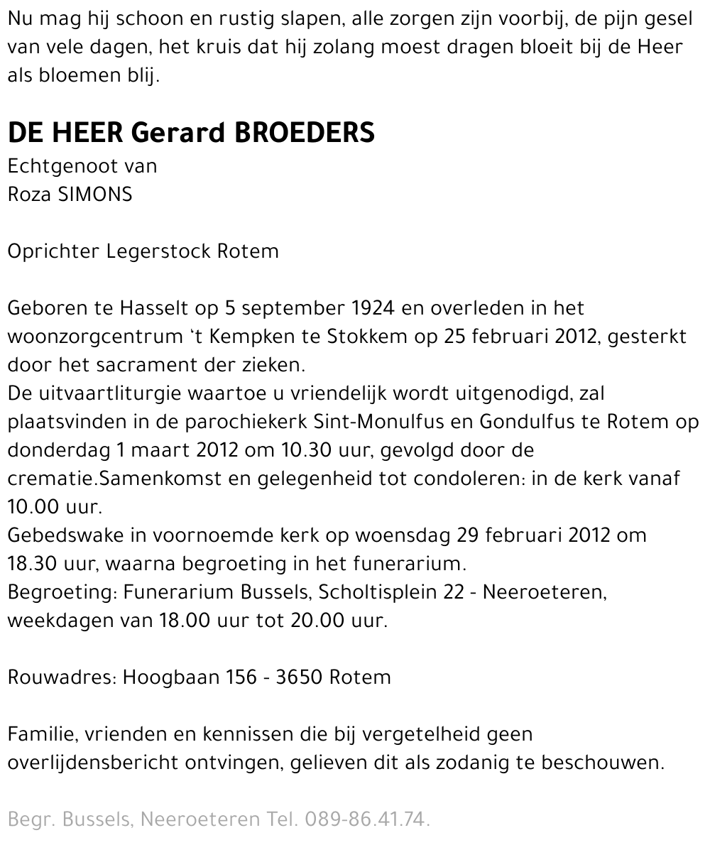Gerard BROEDERS