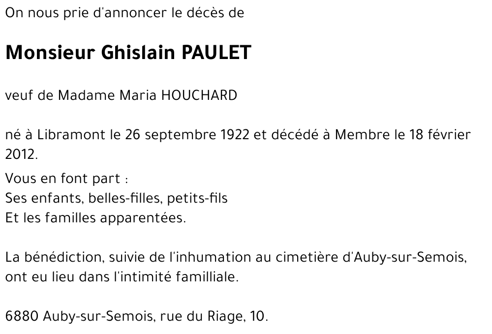 Ghislain PAULET