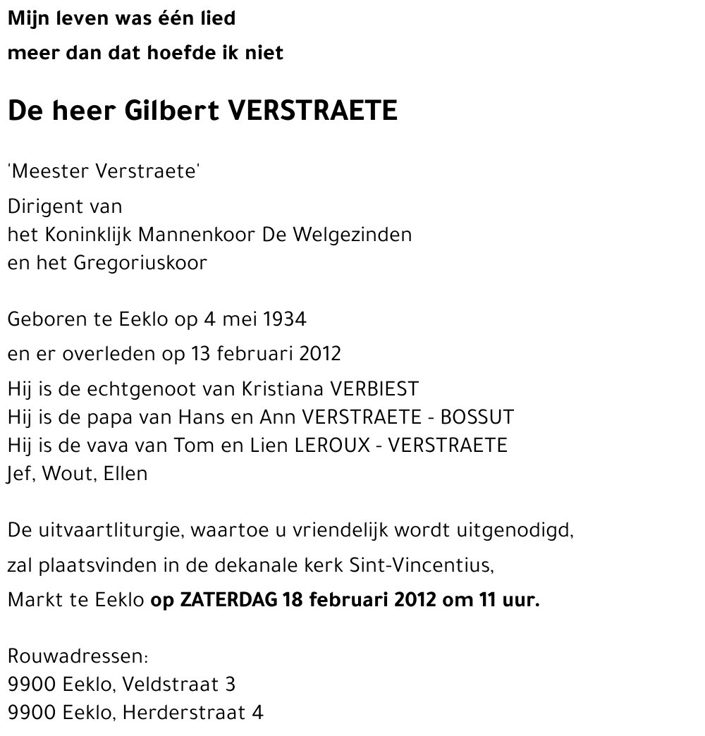 Gilbert VERSTRAETE