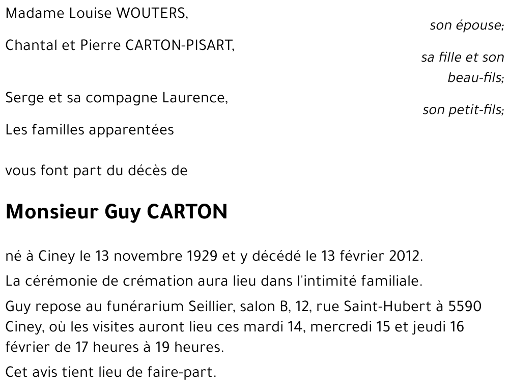 Guy CARTON