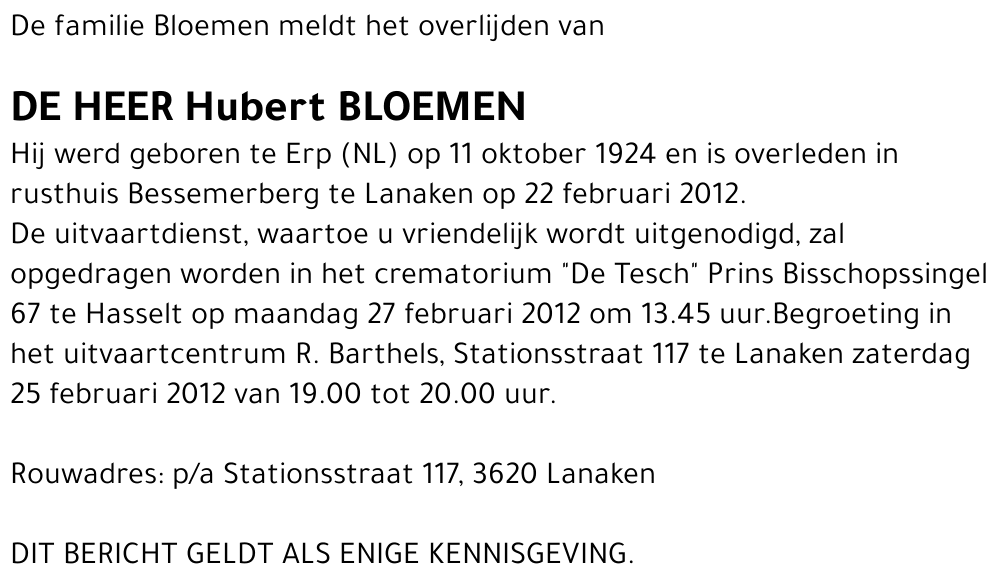 Hubert Bloemen