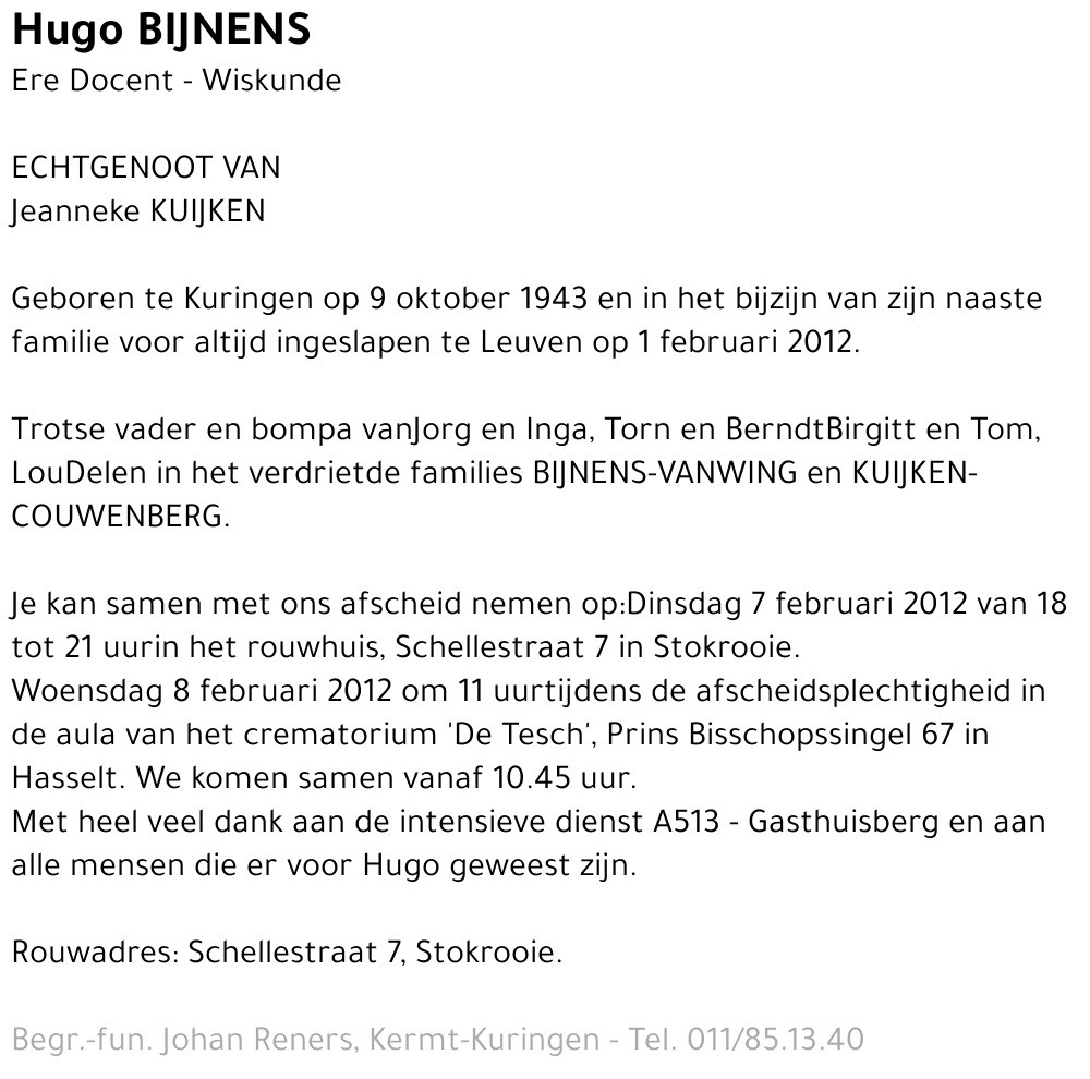 Hugo Bijnens