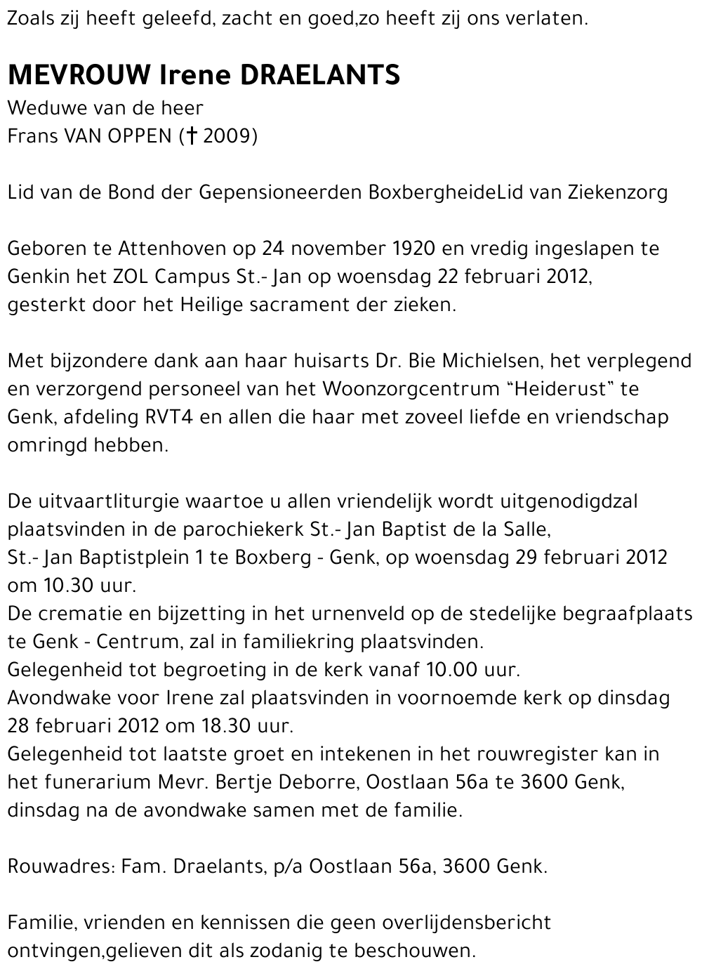 Irene DRAELANTS