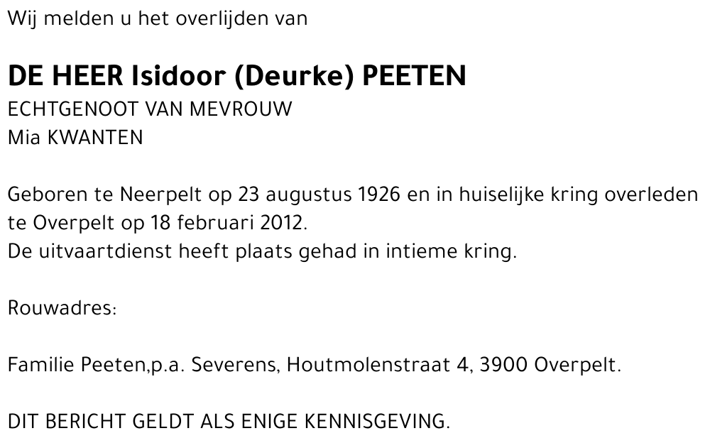 Isidoor Peeten