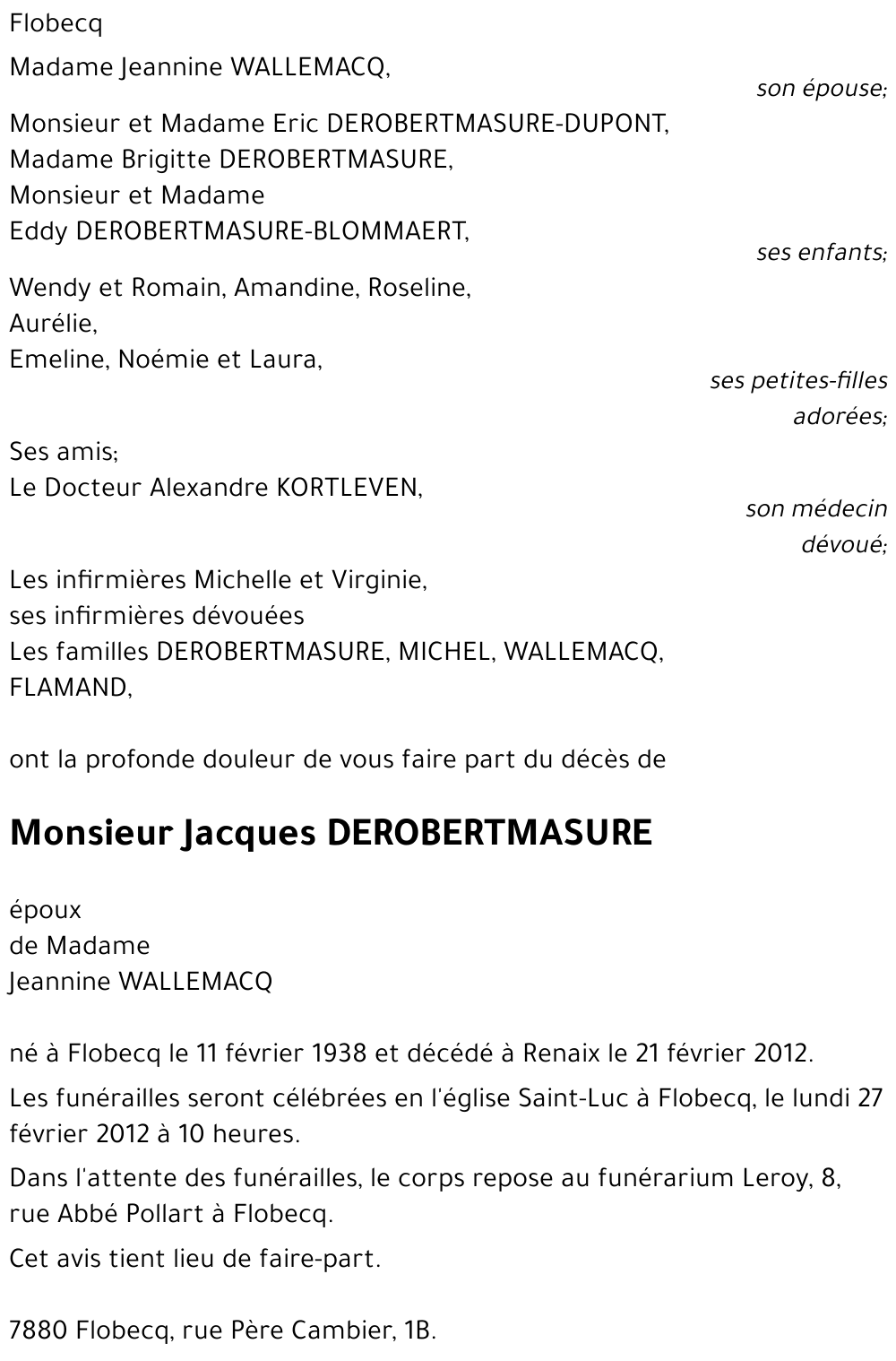 Jacques DEROBERTMASURE