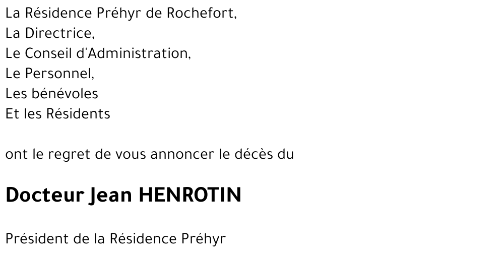 Jean HENROTIN