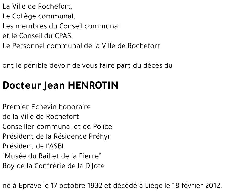 Jean HENROTIN