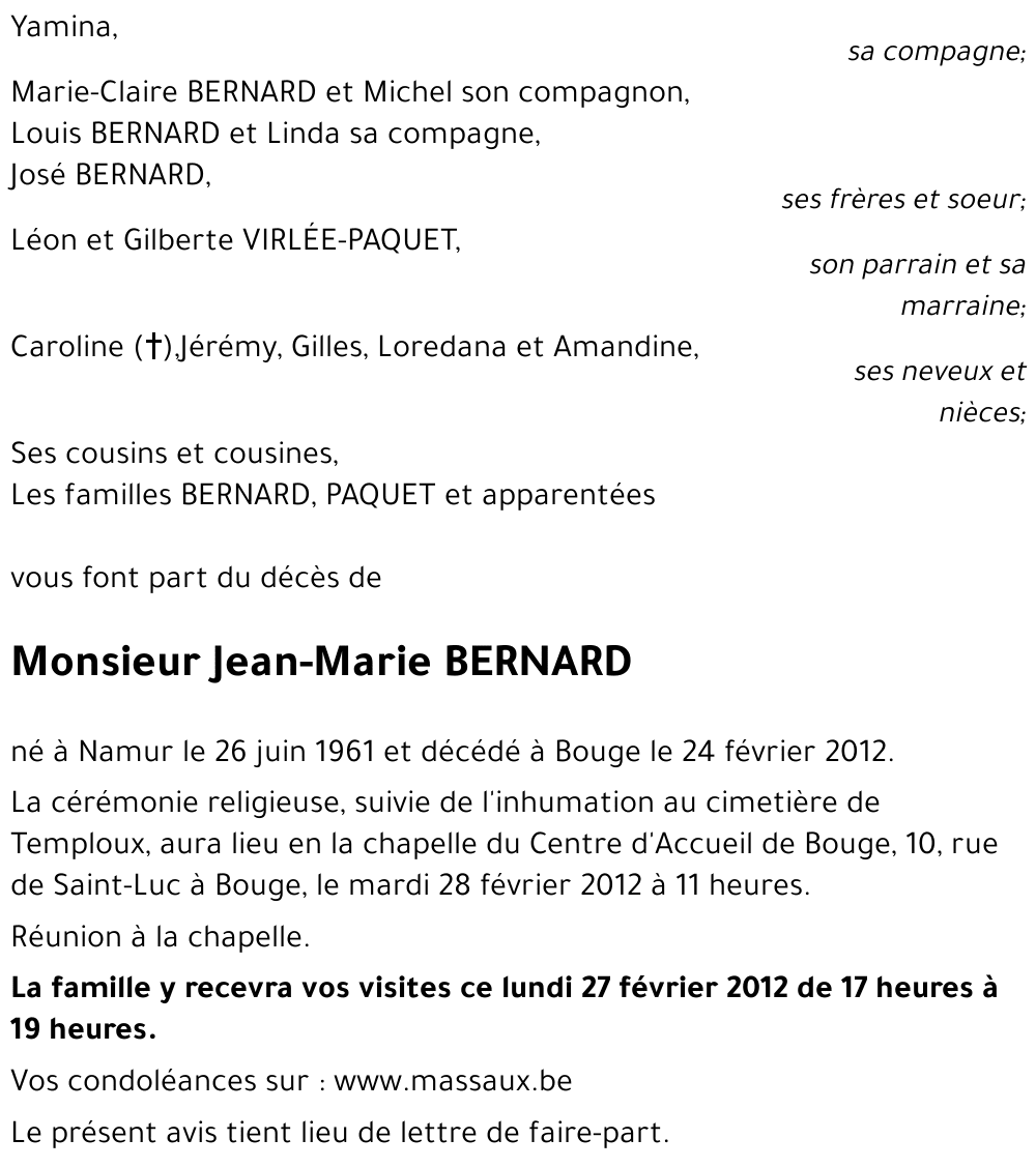 Jean-Marie BERNARD